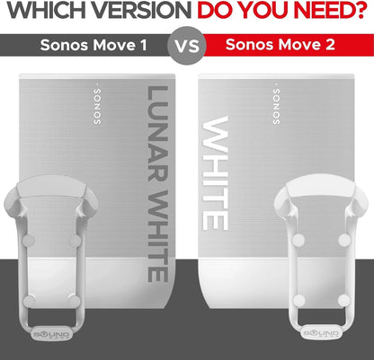 Move Speaker Wall Mount Bracket, Weatherproof, Compatible with Sonos Move & Move 2, Including Mounting Accessories (Move 2 - White)