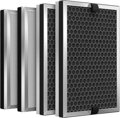 SAKEGDY 4-Pack JF260 Replacement Filters - True HEPA and Honeycomb Activated Carbon | Compatible with Jafanda JF260/JF260S, DeedMo AP-1273