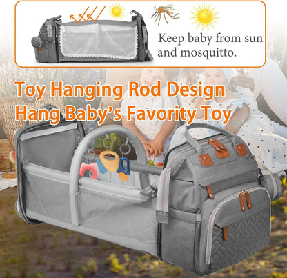 Astro alan Baby Diaper Bags with Changing Station, Waterproof Diaper Bag Backpack for Moms Dads