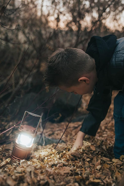 MalloMe Lantern Camping Lights - Camping Lanterns for Power Outages - Tent Lights LED Lantern Light for Hanging in Camp Tents - Battery Powered LED Outage Lamp (Rechargeable Batteries Not Included)
