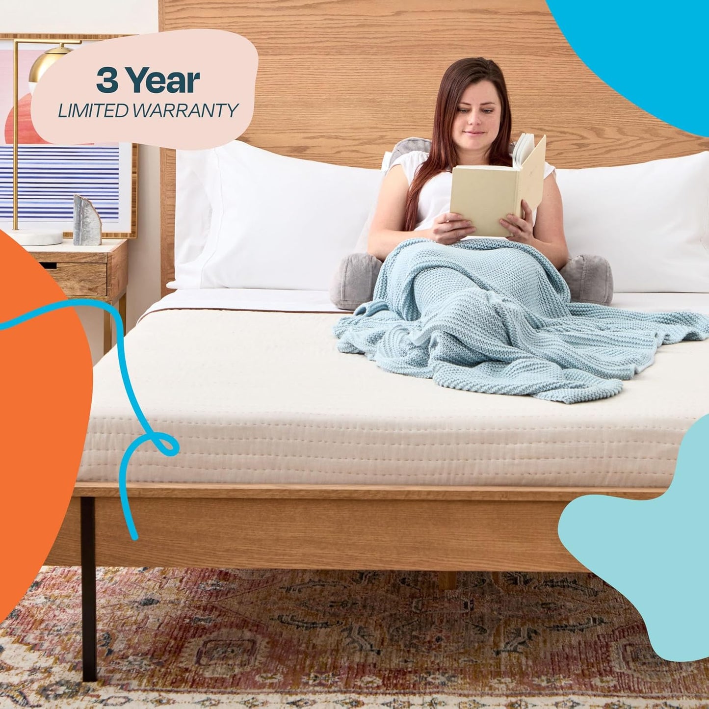 Linenspa Shredded Foam Reading Pillow - Perfect for Adults, Teens, and Kids - Velour Cover - 3 Year U.S. Warranty, Stone