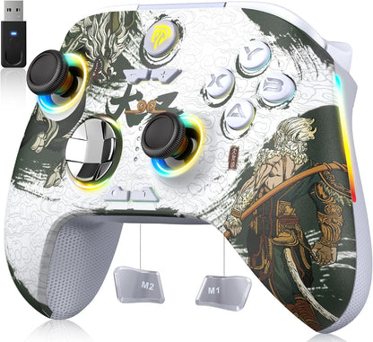 EasySMX X15 PC Controller - Enhanced Wireless Bluetooth Controller with Hall Joysticks/Hall Triggers/RGB Lighting - No Stick Drift, No Dead Zone - Work for Windows PC, Android, Steam and Switch