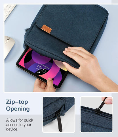 MoKo 13.3-14 Inch Laptop Sleeve Bag Fits MacBook Pro M3/M2 14" 2023, MacBook Pro 13" M2, New MacBook Air 13.6" M3/M2 2024/2022,Tab S8 Ultra 14.6",Handle Carrying Case with Shoulder Strap, Black & Gray - PuriLite