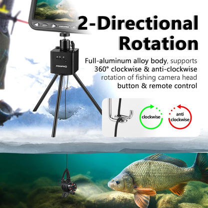 2026 Underwater Fishing Camera - FishPRO® 4.3'' 5,000mAh, (NO Need Learn) Ice Fishing Camera Fish Finder Gift for Men, 3-Grade IR, USB-C, 1000TVL, 50ft Cable, (Easy to Use for Any Age) Ice Fish Camera