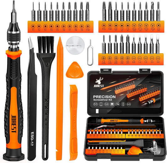 JOREST 38-Piece Precision Screwdriver Set S2 Steel, Magnetic Security Bit Repair Tool Kit with Torx, Triwing & Pentalobe - PuriLite