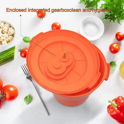 Jiwins Commercial Salad Spinner Large, 5 Gallon/19 Liter Manual Salad Spinner Jumbo Lettuce Spinner Lettuce Dryer-Dries up to 7 Heads of Lettuce