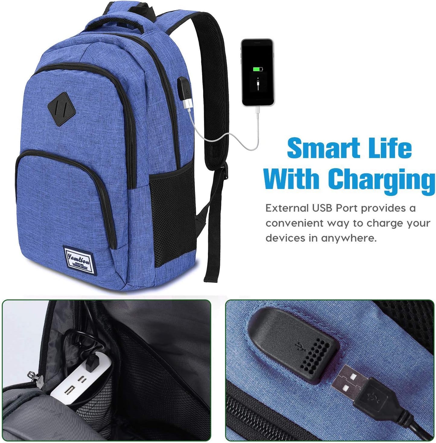 Backpack for Teen Girls,Boys School Backpack for Women with USB,College Backpack,Big Flower