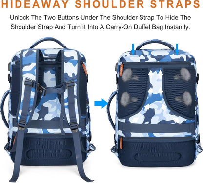 Lumesner Carry on Backpack, Extra Large 40L Flight Approved Travel Backpack for Men & Women