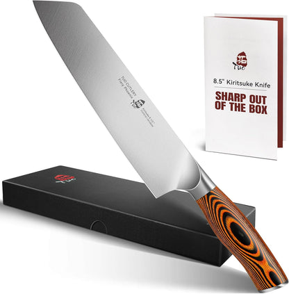 TUO Boning Knife - Razor Sharp Fillet Knife - High Carbon German Stainless Steel Kitchen Cutlery - Pakkawood Handle - Luxurious Gift Box Included - 7 inch - Fiery Phoenix Series