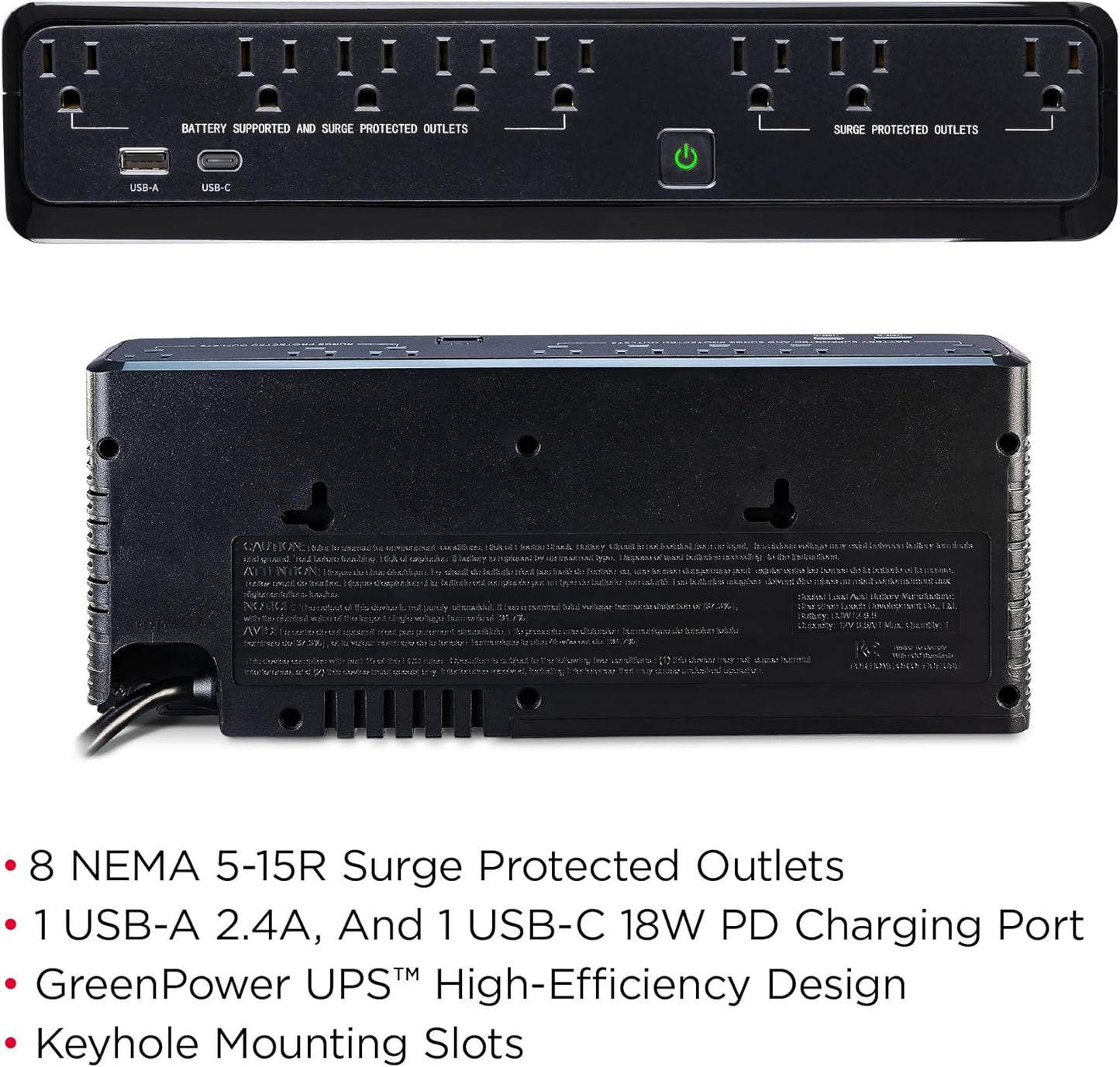 CyberPower ST425 Standby UPS System, 425VA/260W, 8 Outlets, Compact