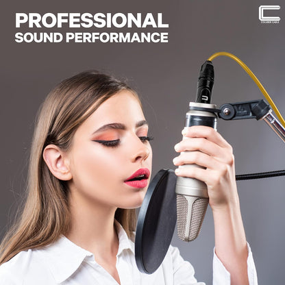 Balanced XLR Cable Male to Female - 6 Feet Pink - Pro 3-Pin Microphone Connector for Powered Speakers, Audio Interface or Mixer for Live Performance & Recording