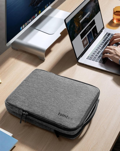 tomtoc 360 Protective Laptop Shoulder Bag for 16-inch MacBook Pro M4/M3/M2/M1 Pro/Max A3403 A3186 A2991 2024-2021, 15-inch MacBook Air 2025-2023, Dell XPS 16/15, Cordura Ballistic Nylon Fabric