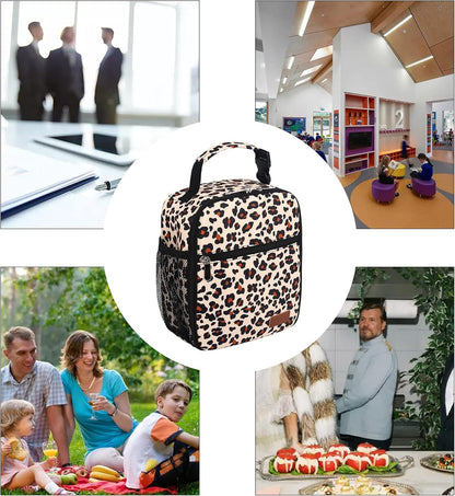 Lunch Box for Men Women Adults Small Lunch Bag for Office Work Picnic - Reusable Portable Lunchbox, Black