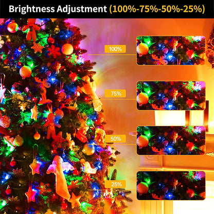 Tcamp 105FT 300 LED Purple Orange Halloween Decorations Lights Motion Activated Sync with 4 Scary Music, 6 Modes Halloween String Lights for Party Yard Outdoor Indoor Decor (3 Sets Connectable)