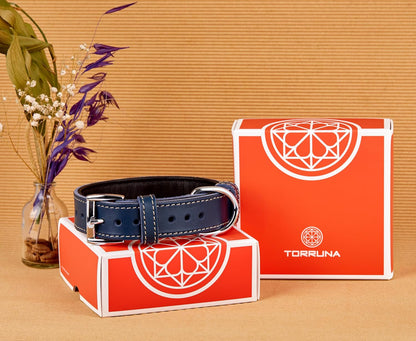 TORRUNA Soft Leather Dog Collar | Dog Collars for Small, Medium and Large Dogs | Durable Heavy Duty Dog Collars