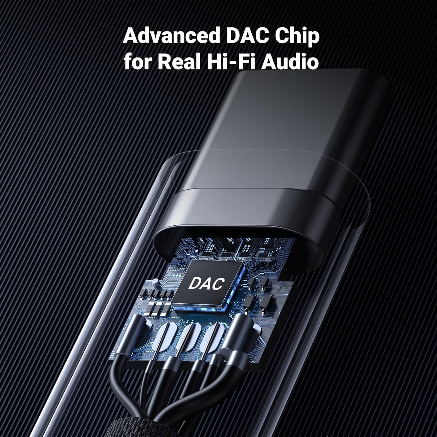 UGREEN USB C to 3.5mm Audio Adapter Hi-Res 32bit 384KHz Type C to Aux Dongle HiFi DAC Headphone Jack Cable Converter Compatible with iPhone 15 Pro Max Plus, Galaxy S23 Ultra, Pixel 7 iPad Air Mini