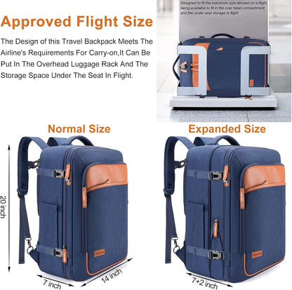 Lumesner Carry on Backpack, Extra Large 40L Flight Approved Travel Backpack for Men & Women