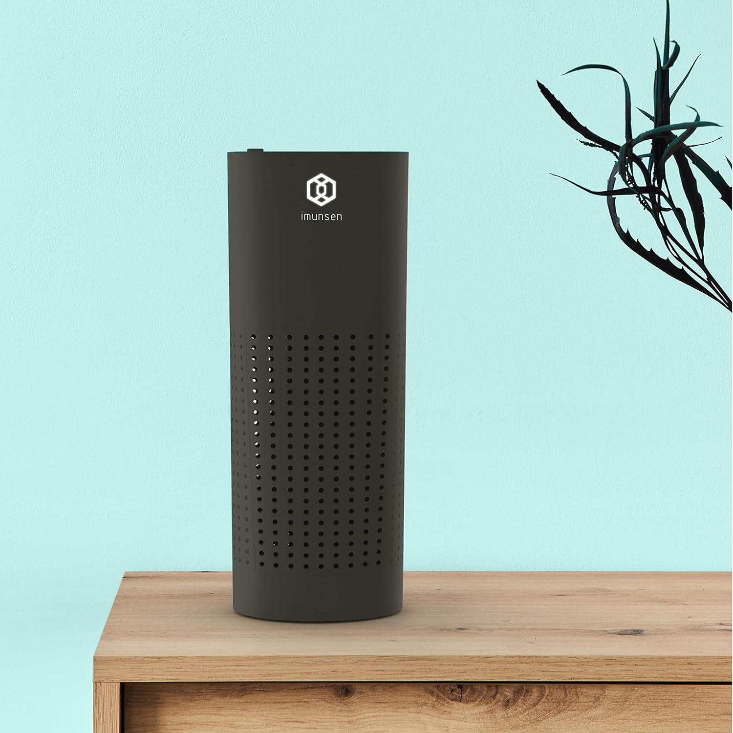 IMUNSEN M-003R True HEPA 13 Filter Air Purifier for Car, Desk, and Office with Carbon Deodorization Filter, 4-Stage Filtration, Smoke, Odors, Allergens, USB Port 5V, Made in Korea - Red - PuriLite