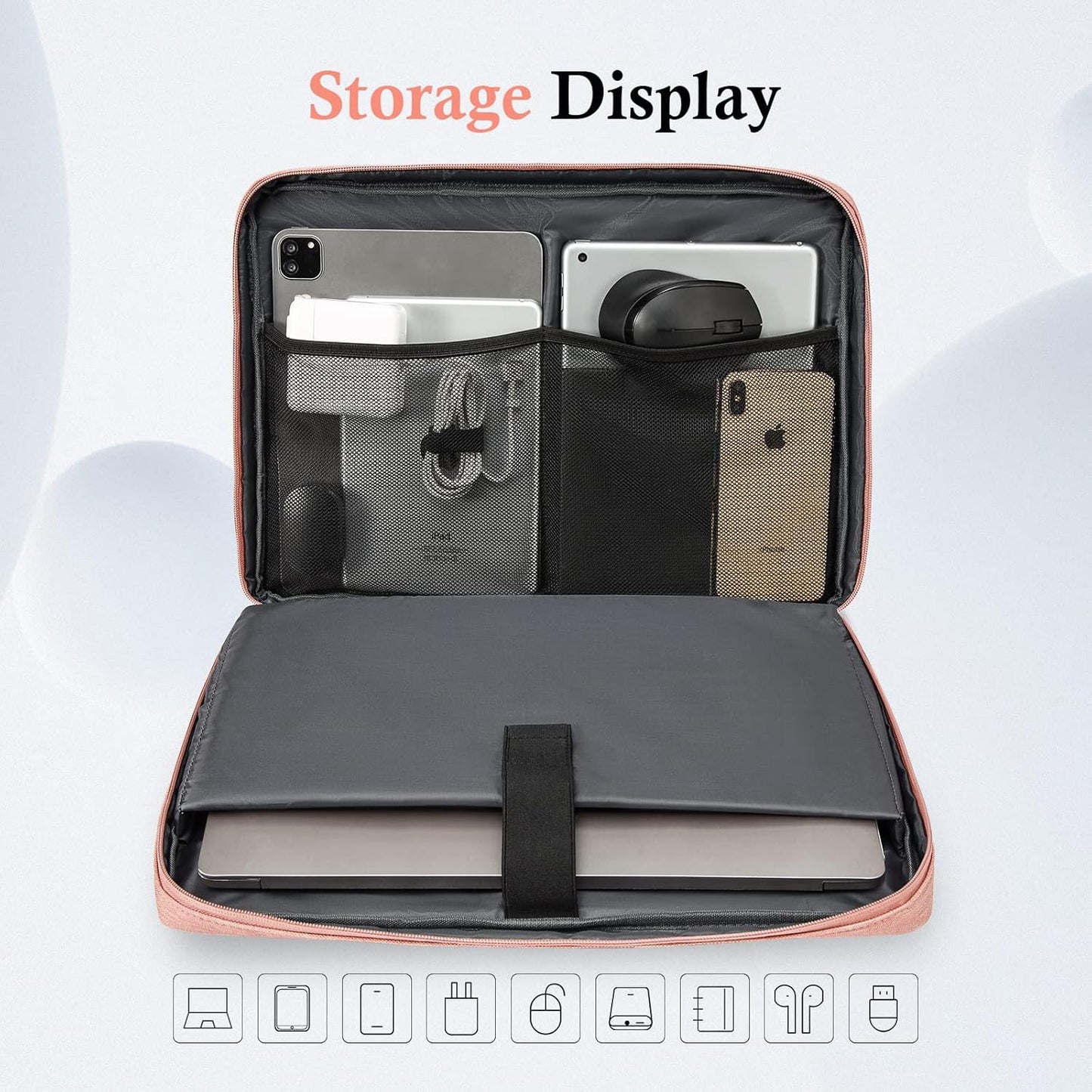 bagasin Laptop Sleeve Case, 15 15.6 16 inch TSA Laptop Sleeve Water Resistant with 4-Layer Protection, Computer Carrying Bag Compatible with MacBook, HP, Dell, Lenovo, Asus Notebook