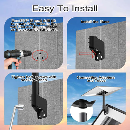 Gen 3 Mount for Starlink, 360° Rotatable Roof & Wall Mount Compatible with Starlink Standard 4/4X/V3