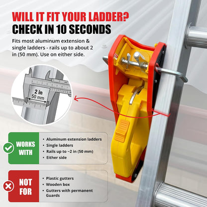 Lock Jaw Ladder Grip - Ladder Safety Clip - Feel secure on your ladders and climb safer by Ladder GripL8