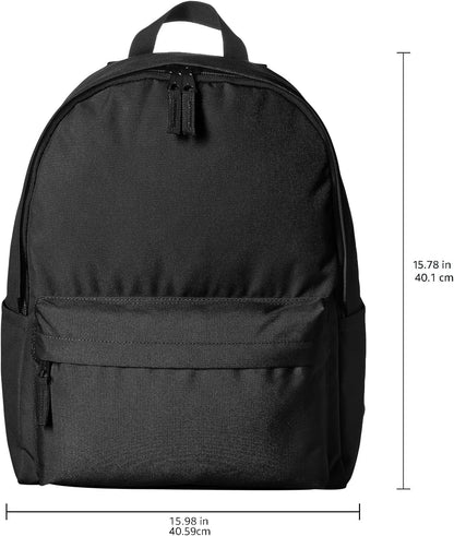 Amazon Basics Classic School Backpack - Black