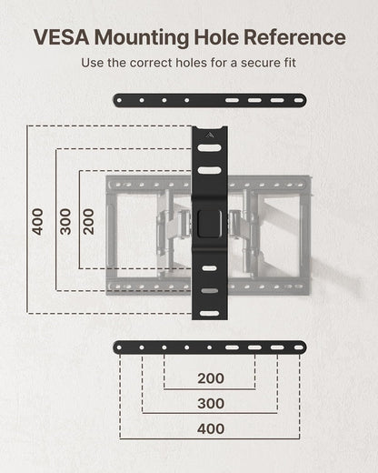 monTEK Ultra Slim TV Wall Mount for Most 37-75 inch TVs, 1.1" Thin Low Profile TV Bracket, Full Motion TV Mount Dual Swivel Articulating Tilt 6 Arms, Max VESA 400x400mm, Up to 132lbs, 16"/18" Studs