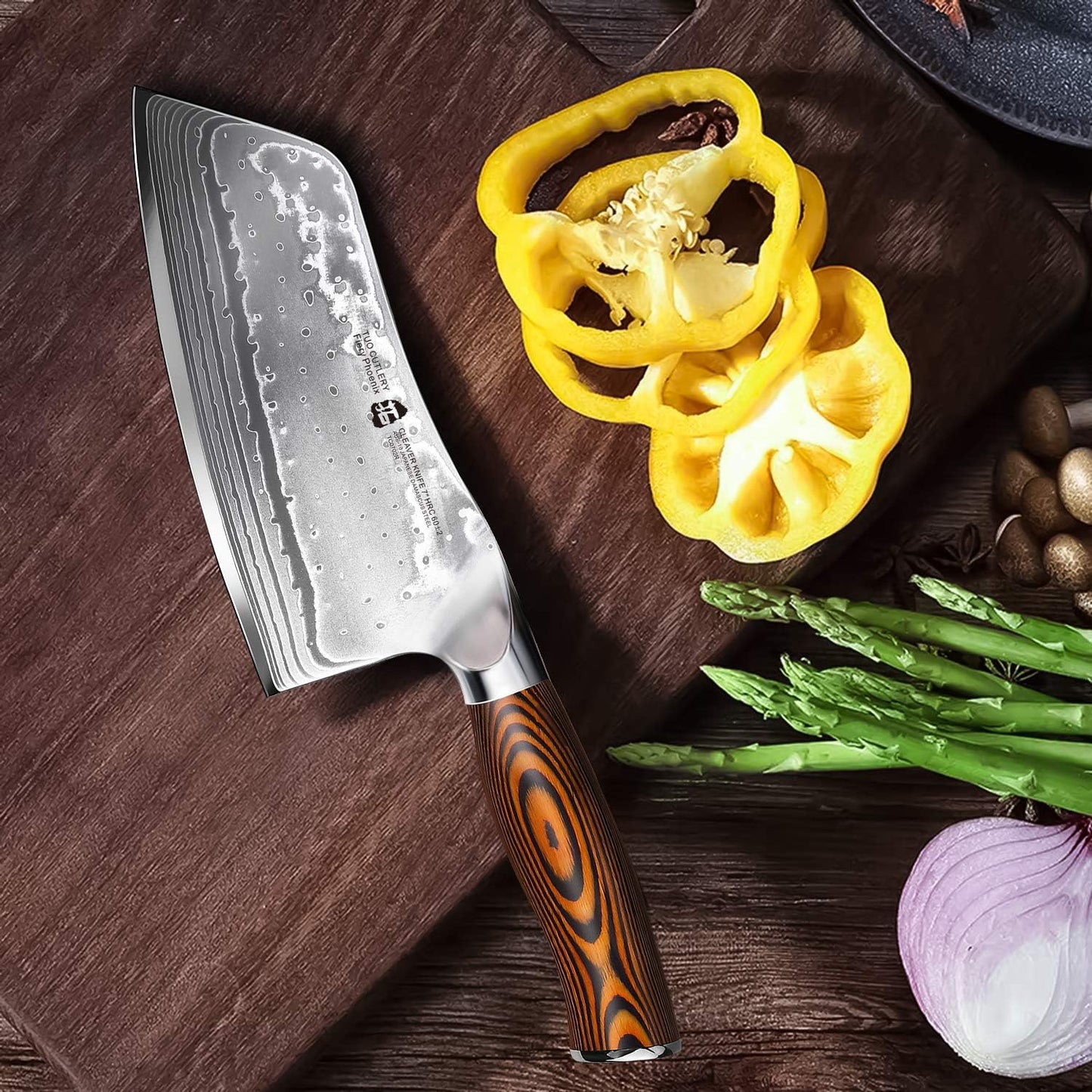 TUO Boning Knife - Razor Sharp Fillet Knife - High Carbon German Stainless Steel Kitchen Cutlery - Pakkawood Handle - Luxurious Gift Box Included - 7 inch - Fiery Phoenix Series