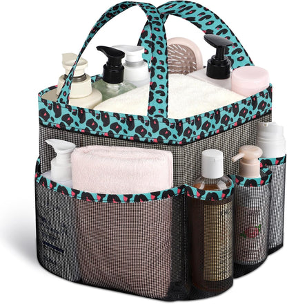 Attmu Mesh Shower Caddy Portable for College Dorm Room Essentials with 8 Pockets, Hanging Shower Caddy Basket Tote Bag Toiletry Accessories for Bathroom