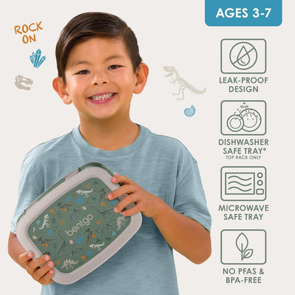 Bentgo Kids Prints (Unicorn) - Leak-Proof, 5-Compartment Bento-Style Kids Lunch Box - Ideal Portion Sizes for Ages 3 to 7 - BPA-Free and Food-Safe Materials