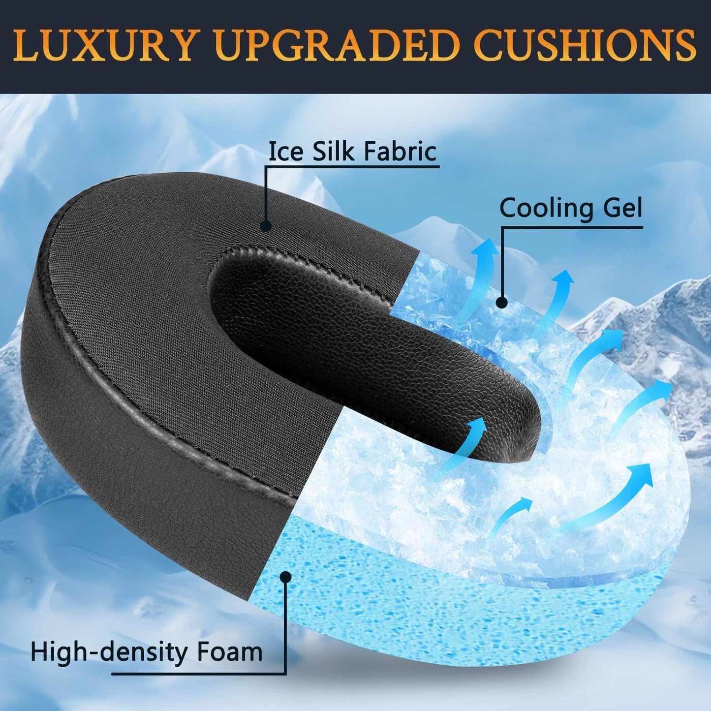 SOULWIT Replacement Earpads for Skullcandy Hesh 3/ANC/Evo & Crusher Wireless/ANC/Evo & Venue ANC Over-Ear Headphones, Ear Pads Cushions with Noise Isolation Foam - Hesh3 PL Black