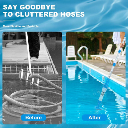 4 in 1 Cordless Rechargeable Small Pool Vacuum spa hot tub (ice Blue)