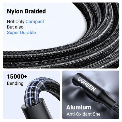 UGREEN Headphone Adapter for iPhone MFi Certified Lightning to 3.5 mm Earphone Jack Male to Female Braided Audio Aux Stereo Cable Connector Dongle for iPhone 14 13 12 SE 11 Pro Max, XS XR Plus, Gray