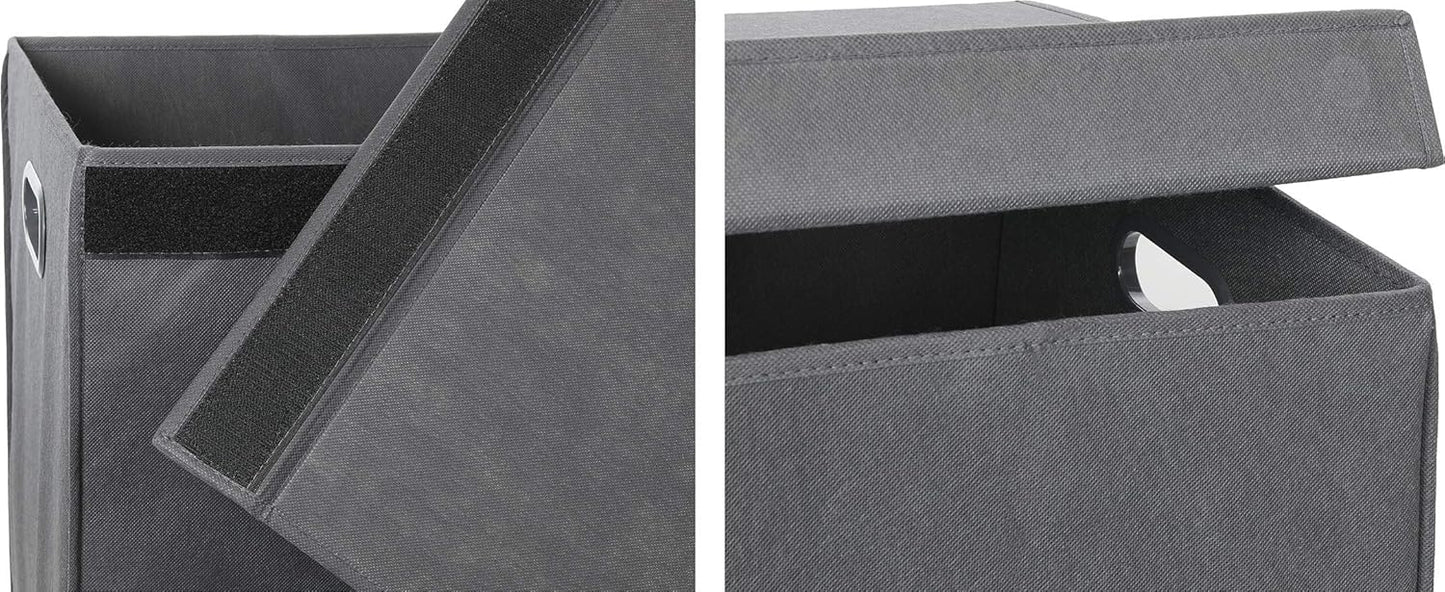 SimpleHouseware Double Laundry Hamper with Lid and Removable Laundry Bags, Beige