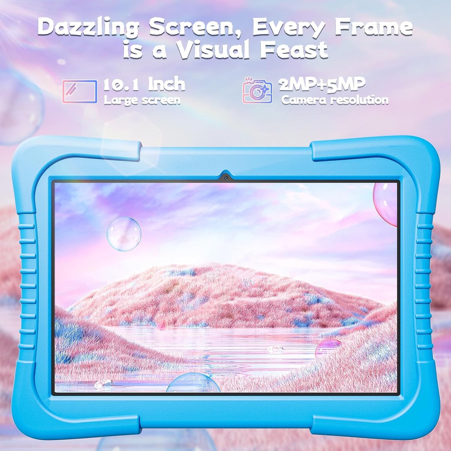 SGIN 10 Inch Tablet, 4GB RAM 128GB ROM, Android 13 Tablet, Octa-Core 2.0Ghz Processor, 1280 * 800 IPS, 2MP+8MP Camera, 6000mAh, GPS, WiFi, Bluetooth (Blue)