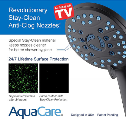 Purilite Select 8-Setting Handheld Shower Head – High Pressure, Self-Cleaning, Total Shower Hygiene System