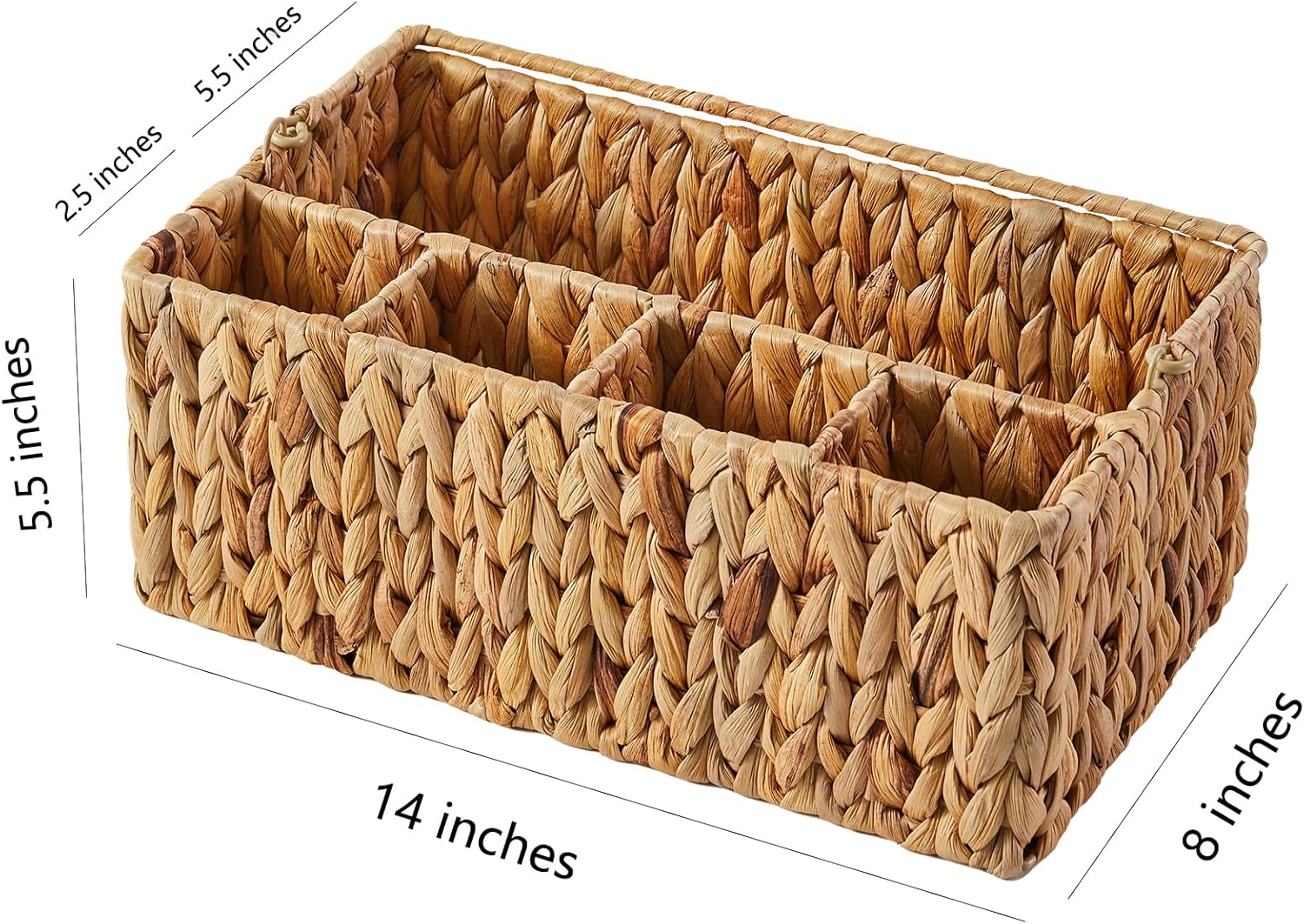 Utensil Caddy Organizer | Tabletop Utensil Basket | Napkin and Cutlery Holder | Picnic Utensil Caddy | Dining Table Organizer - PuriLite