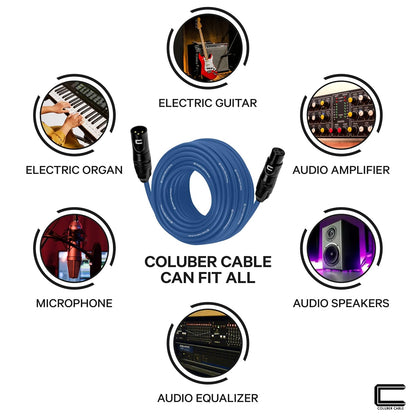 Balanced XLR Cable Male to Female - 6 Feet Pink - Pro 3-Pin Microphone Connector for Powered Speakers, Audio Interface or Mixer for Live Performance & Recording