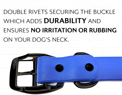 Regal Dog Products Large Pink Waterproof Hunting Dog Collar with Heavy Duty Black Hardware Buckle & D Ring | Custom Fit Vinyl-Coated Webbing Water Resistant Collar for Small, Medium & Large Dogs