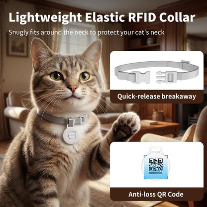 HoneyGuaridan RFID Automatic Cat Feeder, Cat Feeder with Collar Tag Sensor