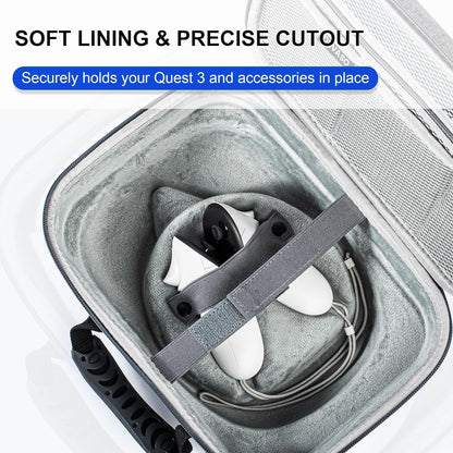 Large Carrying Case for Meta Quest 3S,Hard Travel Case for BOBOVR S3 Pro/Kiwi Design Battery Head Strap,Controllers and Other Accessories,Portable Storage Travel Bag for Oculus Quest 3S/Quest 3(Black)