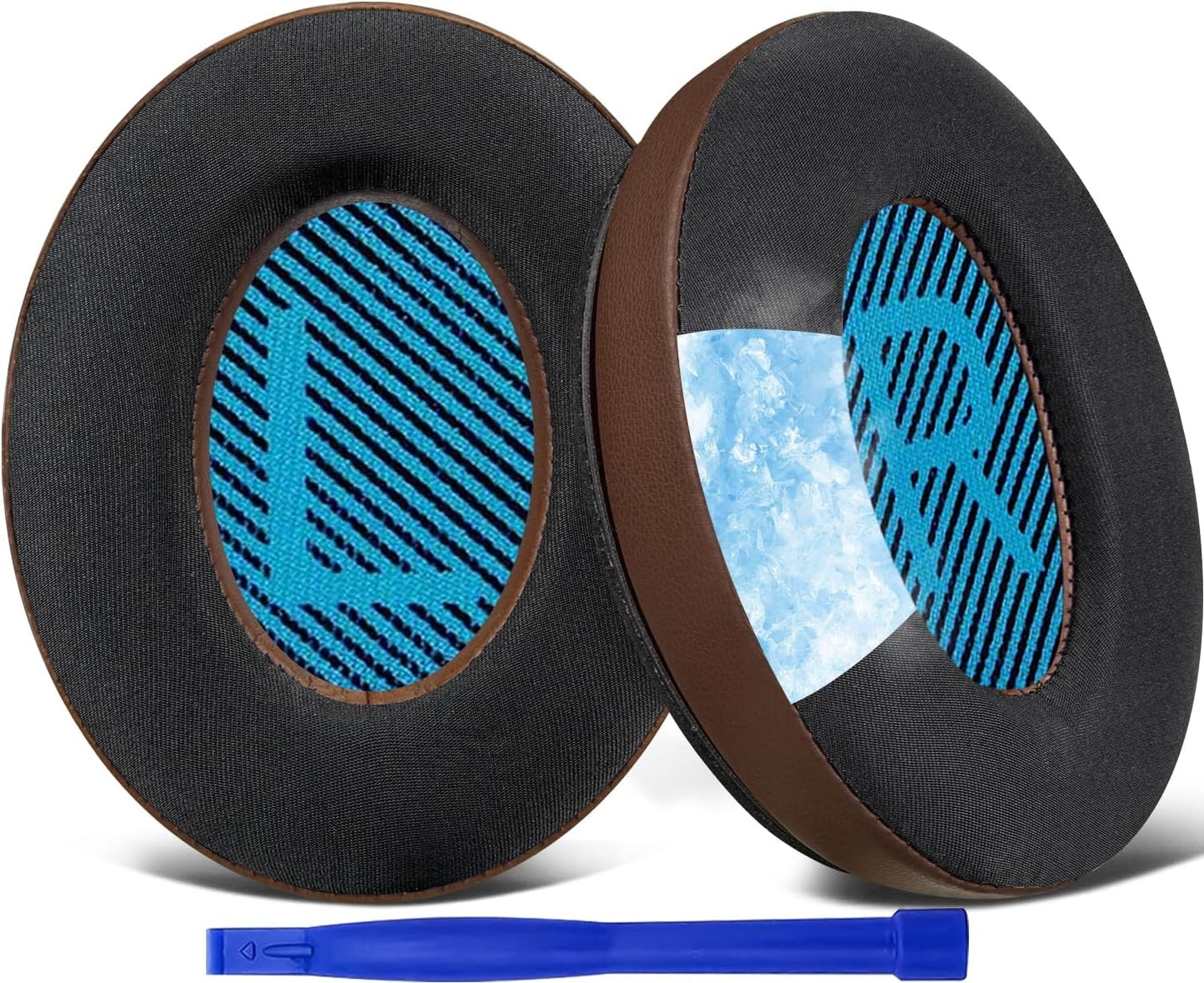 SoloWIT Earpads Cushions for Bose Headphones, Replacement Ear Pads for Bose QuietComfort 15 QC15 QC25 QC2 QC35/Ae2 Ae2i Ae2w/SoundTrue & SoundLink Around-Ear Series - QC25 PL Black&Blue