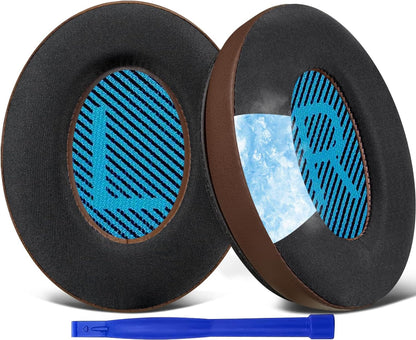 SoloWIT Earpads Cushions for Bose Headphones, Replacement Ear Pads for Bose QuietComfort 15 QC15 QC25 QC2 QC35/Ae2 Ae2i Ae2w/SoundTrue & SoundLink Around-Ear Series - QC25 PL Black&Blue