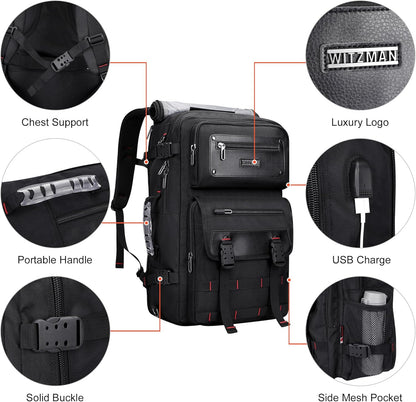 WITZMAN Carry On Travel Backpack for Men Duffle Bags Fit for 17 Inch Laptop Airline Approved Laptop Backpack