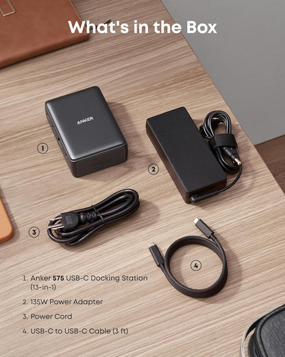 Anker Docking Station, PowerExpand 13-in-1 USB-C Dock, 85W Charging for Laptop, 18W Charging for Phone, 4K HDMI, 1Gbps Ethernet, Audio, USB-A Gen 1, USB-C Gen 2, SD 3.0 (Doesn’t Support MST for macOS)
