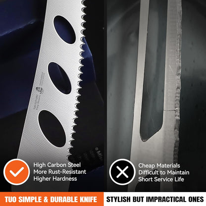 TUO Boning Knife - Razor Sharp Fillet Knife - High Carbon German Stainless Steel Kitchen Cutlery - Pakkawood Handle - Luxurious Gift Box Included - 7 inch - Fiery Phoenix Series