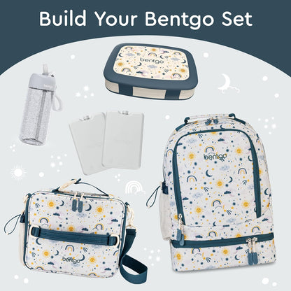 Bentgo Kids Prints (Unicorn) - Leak-Proof, 5-Compartment Bento-Style Kids Lunch Box - Ideal Portion Sizes for Ages 3 to 7 - BPA-Free and Food-Safe Materials