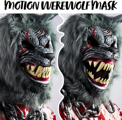 Spooktacular Creations Halloween Werewolf Mask with Movable Jaw Werewolf Costume Accessories Scary Mask for Kids Adult