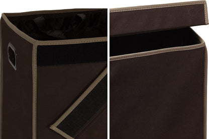 SimpleHouseware Double Laundry Hamper with Lid and Removable Laundry Bags, Beige