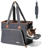 BABEYER Cat Purse Carrier, Puppy Purse Carrier, TSA Airline-Approved Pet Carrier for Small Dogs and Cats Under 12lbs for Travel, Outdoor, Vet Visits-Grey